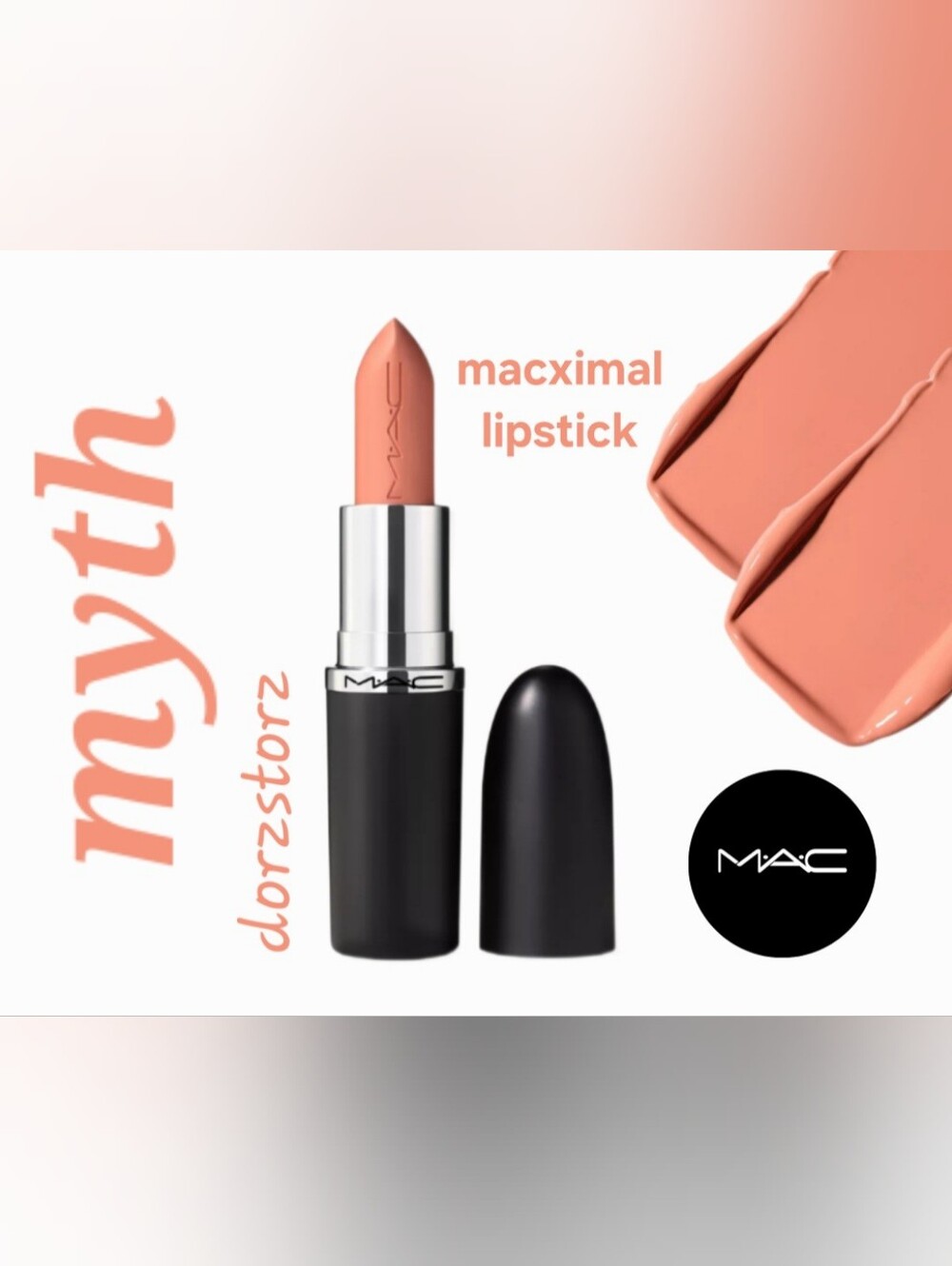 MACximal Silky Matte Lipstick • MYTH • Pale Beige Nude • 0.12 oz • New in box